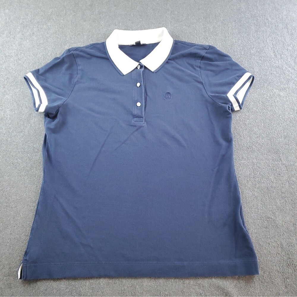 Brooks Brothers Polo Shirt Womens Blue Collared Performance Size Large